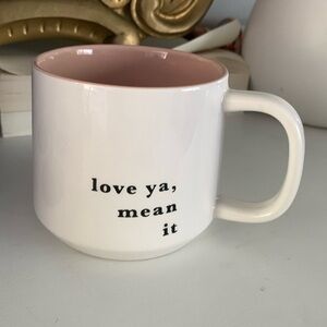 Stoneware Mug Love Ya Mean It Threshold Target 16 oz‎ Coffee Cup White Target